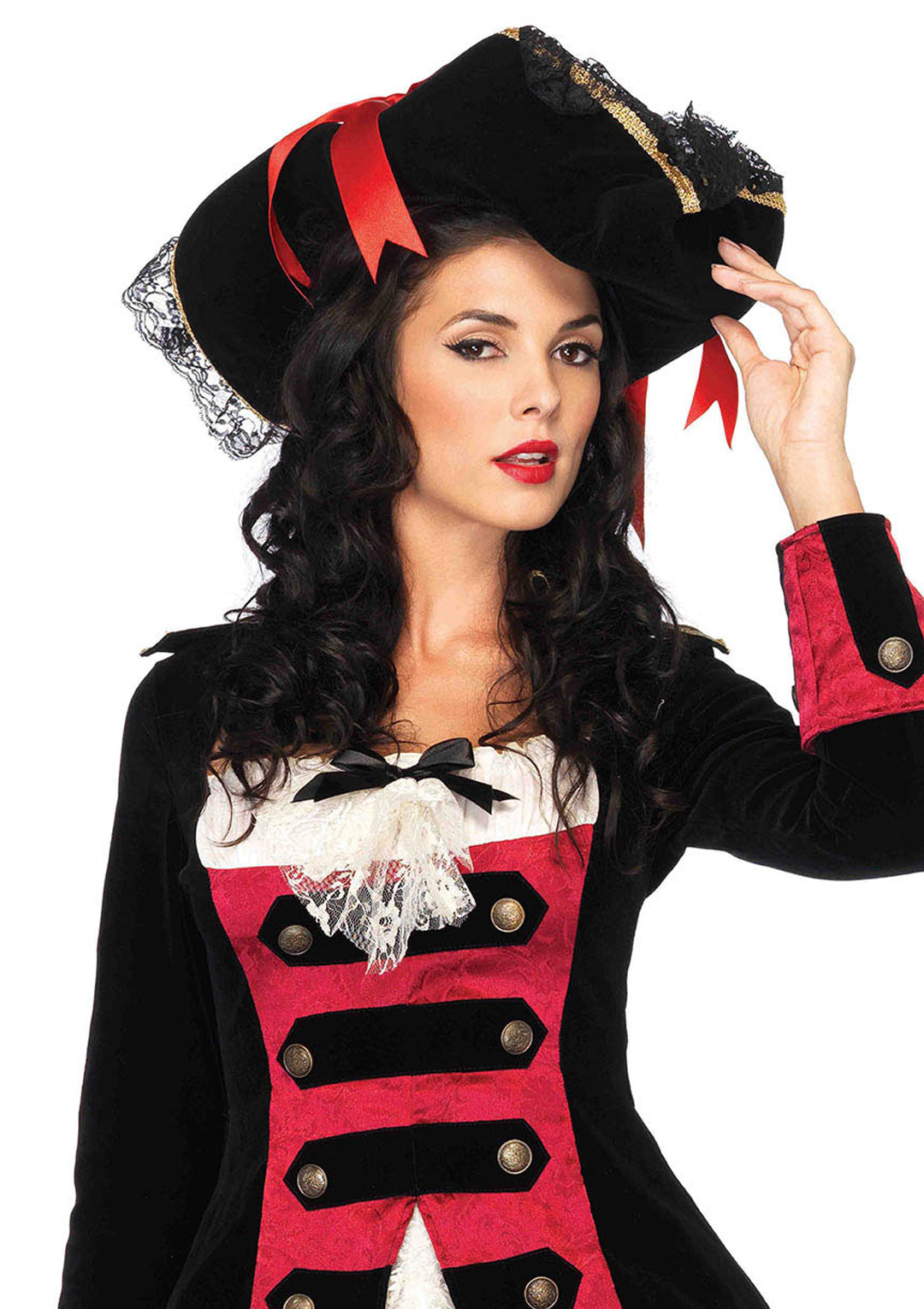 Swashbuckler Pirate Hat With Lace Trim