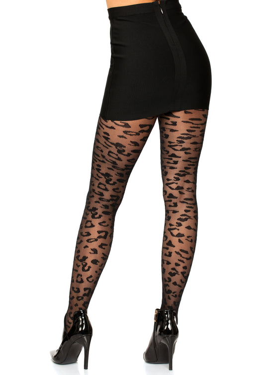 Leopard Net Tights