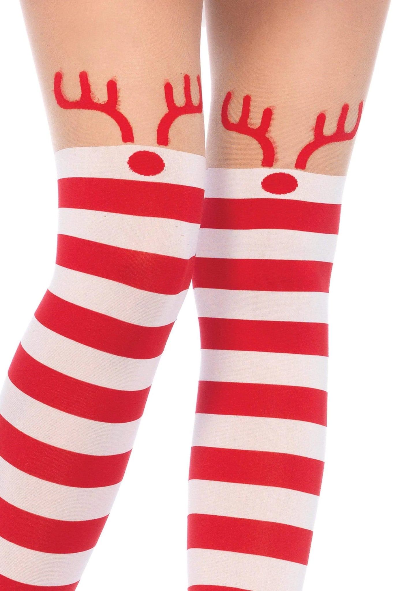 Rudolph Reindeer Striped Tights